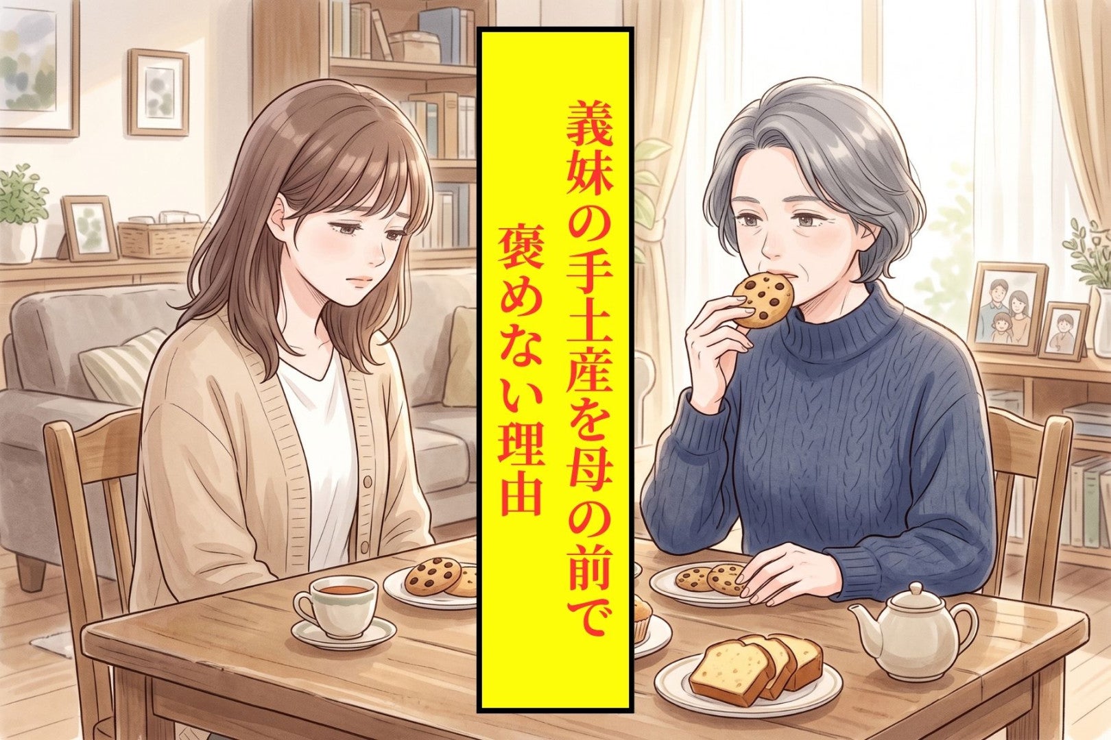 もらった物に必ず点をつける母→義妹の手土産を「あとでいただくね」とだけ言って棚に置き続けた私