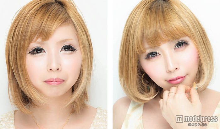 衝撃ビフォー・アフター披露/「ざわちんメイク まとめ。」より/画像提供:主婦の友社