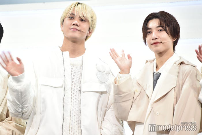 会見で“大光節”が炸裂していた佐々木大光、寝るのが早い中村嶺亜/「MASSARA」初日前会見より(C)モデルプレス