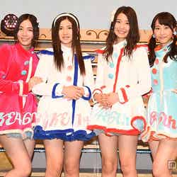 （左から）SKE48の松井珠理奈、北川綾巴、宮前杏実、松井玲奈（C）AKS