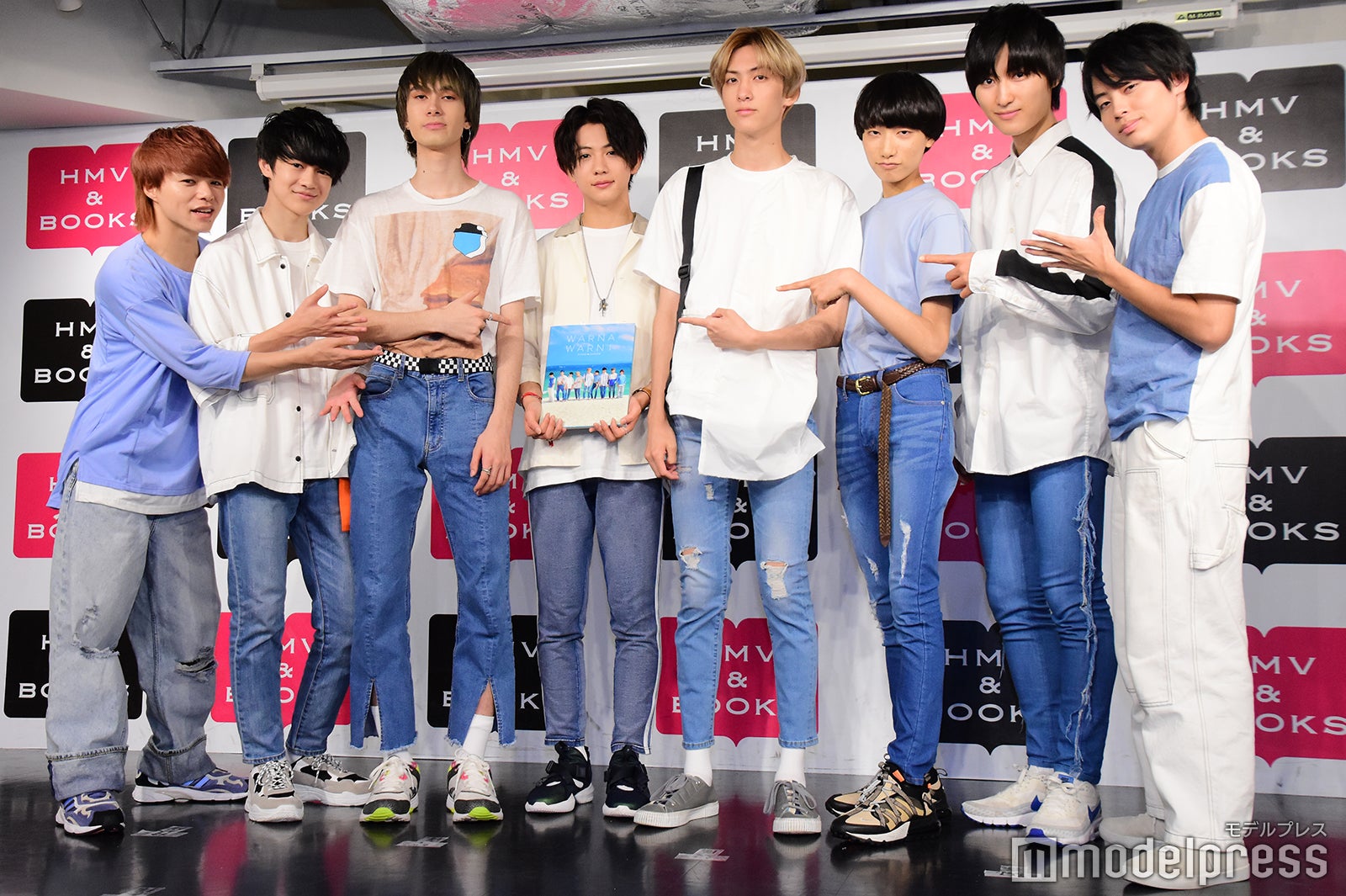 （左から）志村玲於、伊藤壮吾、ジャン海渡、田中洸希、古川毅、柴崎楽、飯島颯、松村和哉、（C）モデルプレス