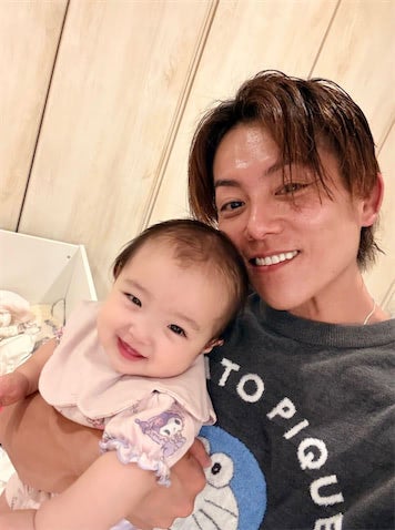 杉浦太陽、湯上がりの次女・夢空ちゃんにデレデレ「こりゃたまらん」と溺愛