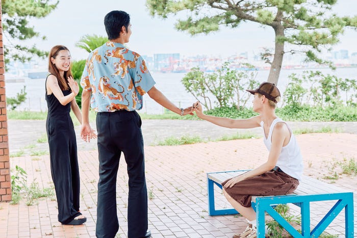 新野尾七奈、鈴々木響、能勢倫「オオカミちゃんとオオカミくんには騙されない」第4話(C)AbemaTV, Inc.