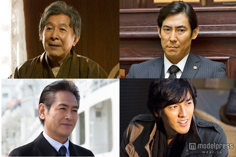 翻弄される4人の男たち／橋爪功、高嶋政伸（写真上段・左から）、宅麻伸、要潤（写真下段・左から）が