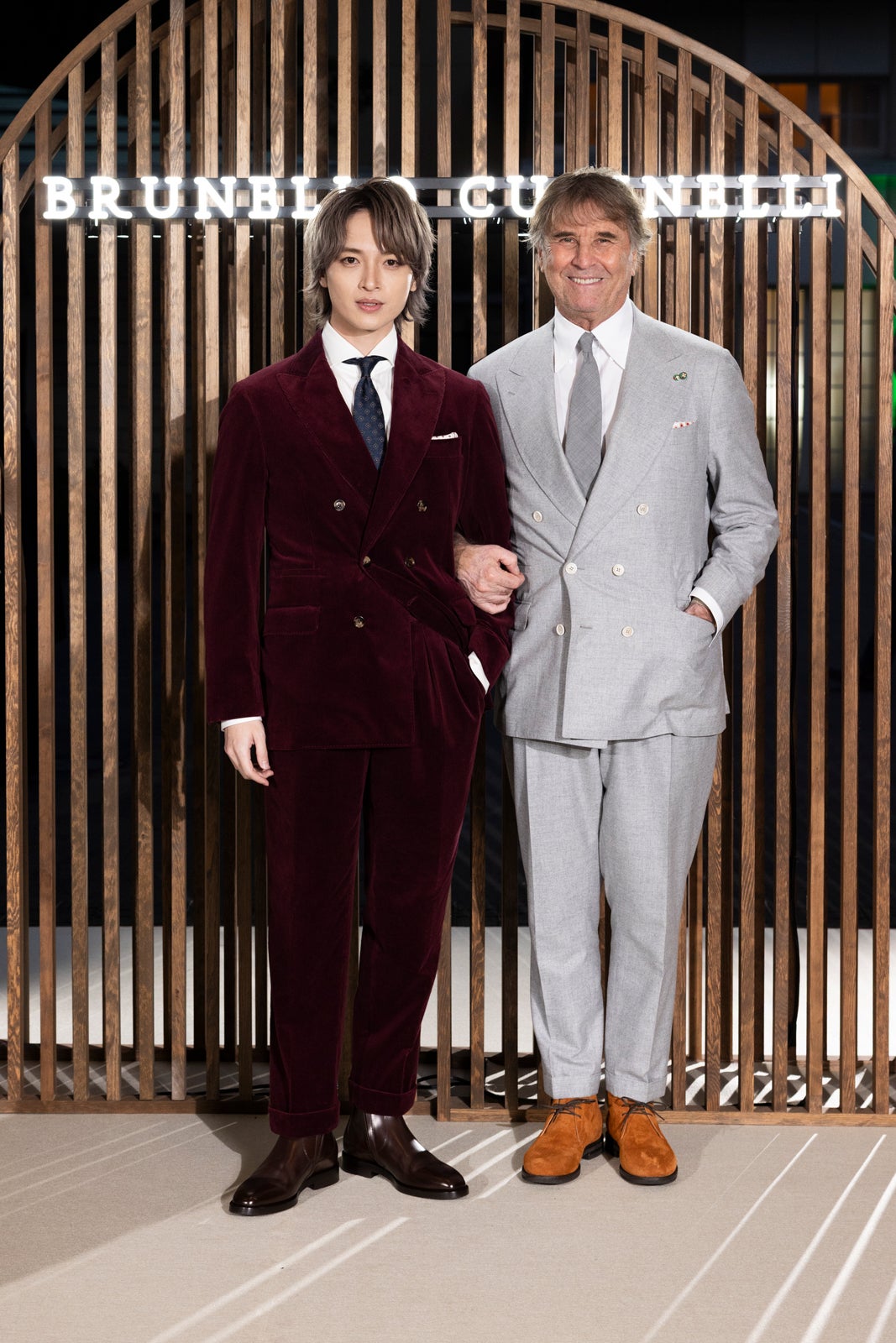 ⽟森裕太、ブルネロ・クチネリ氏（C）Brunello Cucinelli