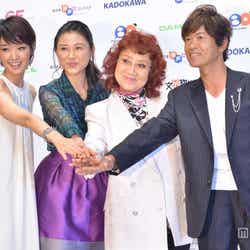 (左から)剛力彩芽、菊川怜、野沢雅子、古谷徹