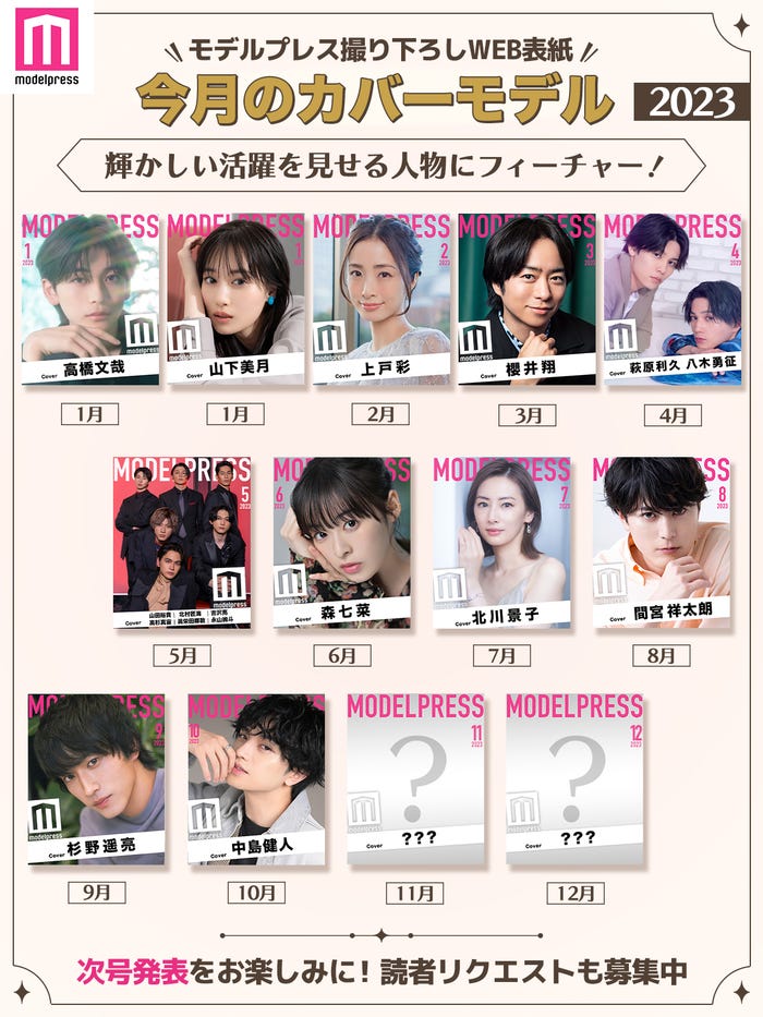 2023年モデルプレス「今月のカバーモデル」