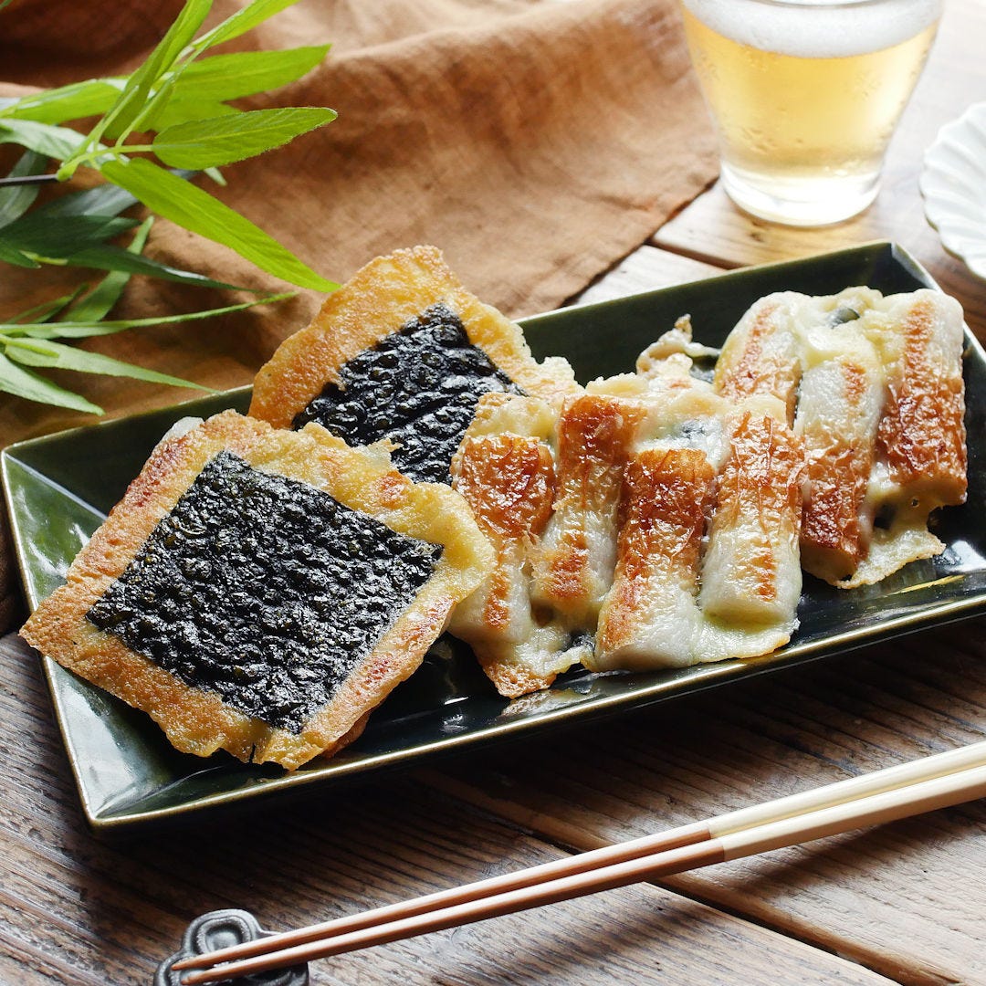 材料3つで簡単♪パリパリ羽つき磯辺ちくわ