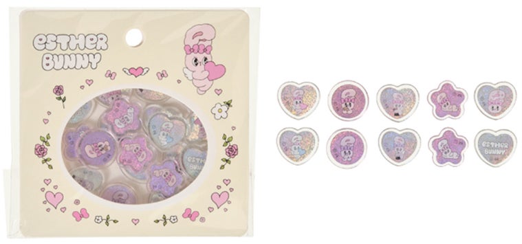 おはじき風シール エスターバニー（クリーム）（税込550円） ※消費税10%で表記／提供画像