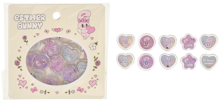 おはじき風シール エスターバニー(クリーム)(税込550円) ※消費税10%で表記/提供画像