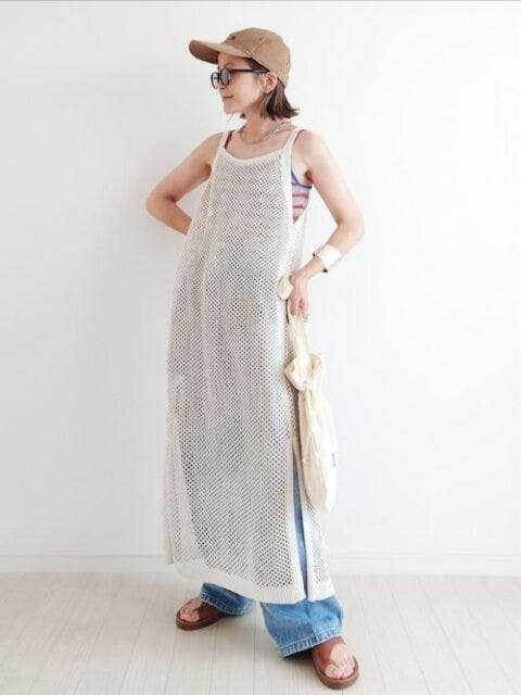 デニム　コーデ　夏