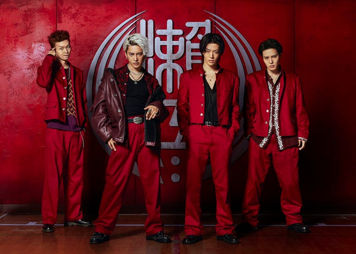 (左から)永沼伊久也、三山凌輝、中本悠太、比嘉涼樹(C)2022「HiGH&LOW THE WORST X」製作委員会(C)高橋ヒロシ(秋田書店)HI-AX