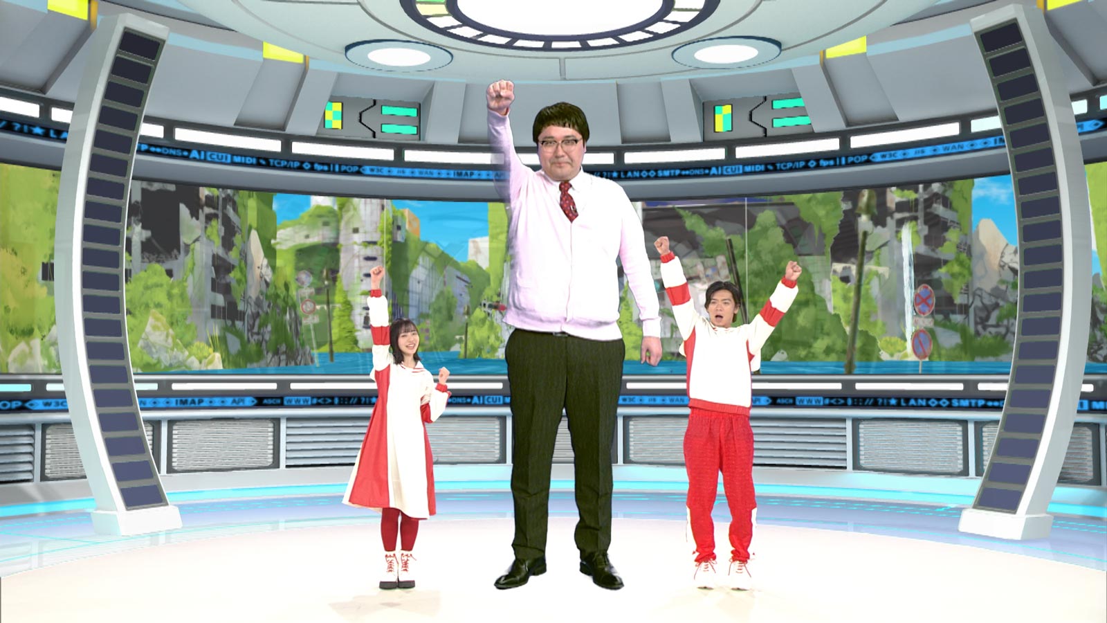 正源司陽子、村上、野田クリスタル（C）NHK