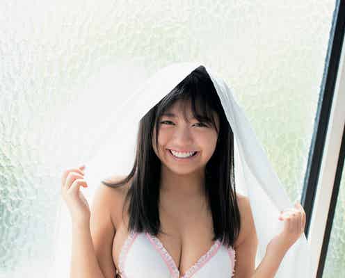 大原優乃、Fカップバスト披露 最多登場で笑顔弾ける