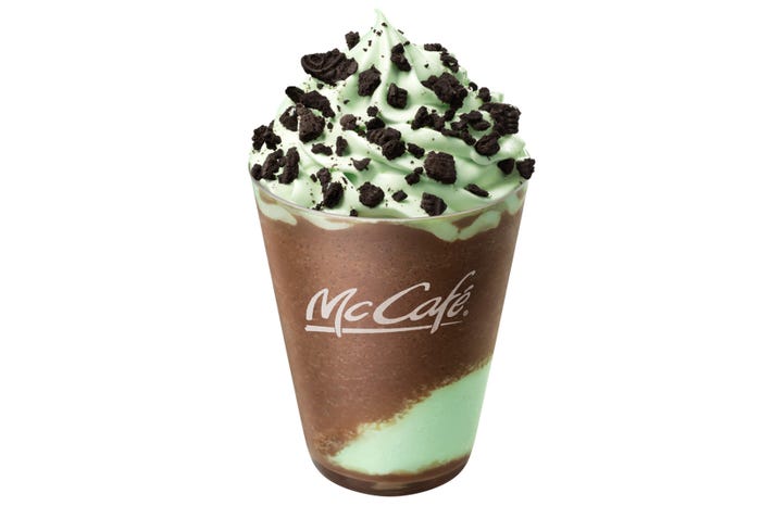 オレオ クッキー チョコミントフラッペ/画像提供:日本マクドナルド