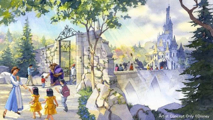 「美女と野獣の城」の外観 (C)Disney