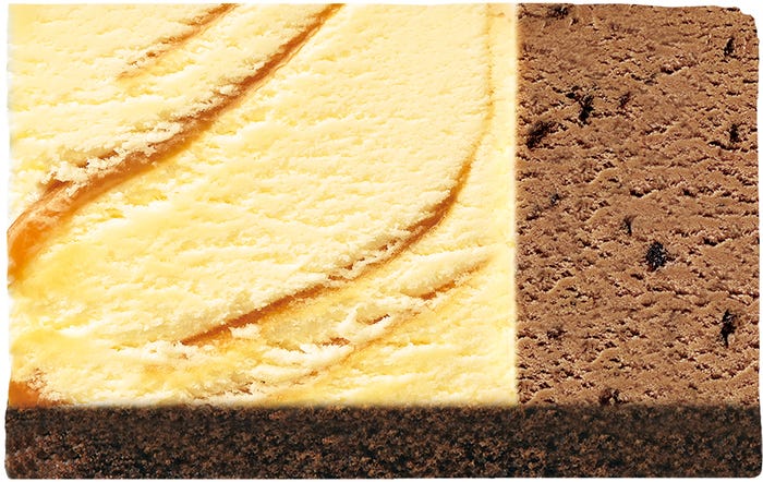 ウッディ:キャラメルリボン+チョップドチョコレート(チョコレートスポンジ)/画像提供:B‐Rサーティワン アイスクリーム