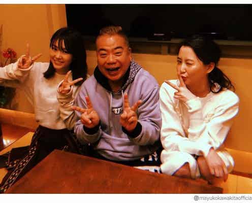 河北麻友子&桐谷美玲“みれまゆ”コンビに出川哲朗が加入 異色3ショットに「羨ましすぎ」「奇跡の3人」と反響