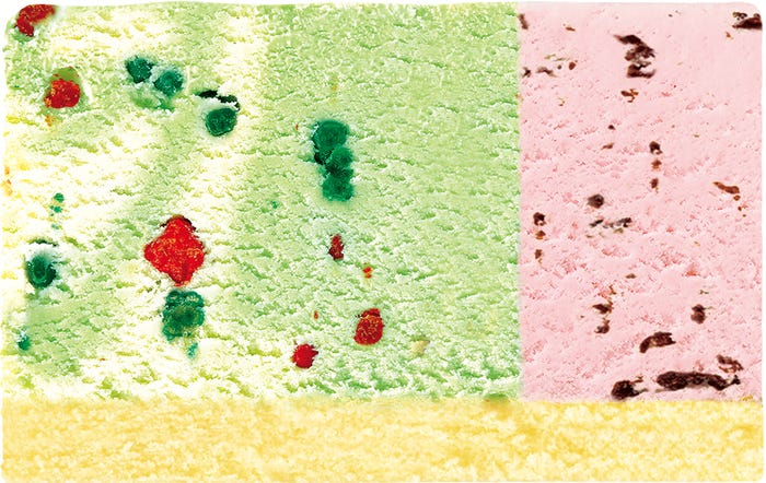 バズ・ライトイヤー:ポッピングシャワー+チョコレートチップ入りストロベリー(ホワイトスポンジ)/画像提供:B‐Rサーティワン アイスクリーム