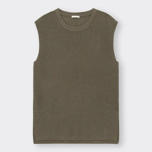 フレンチスリーブセーター　トップス　オリーブ