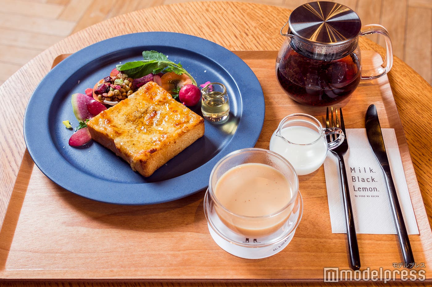 「キャンディ茶葉のミルクティー」×「とろけるチーズトースト」(C)モデルプレス