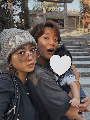 みちょぱ＆大倉士門、結婚記念日に生後3カ月息子と伊勢神宮へ「変わらず楽しくやっていきましょ」