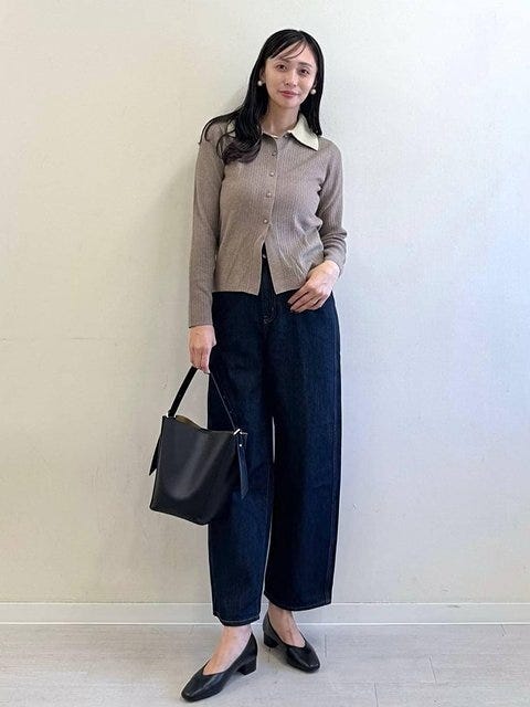 グローバルワークの襟付きカーディガン