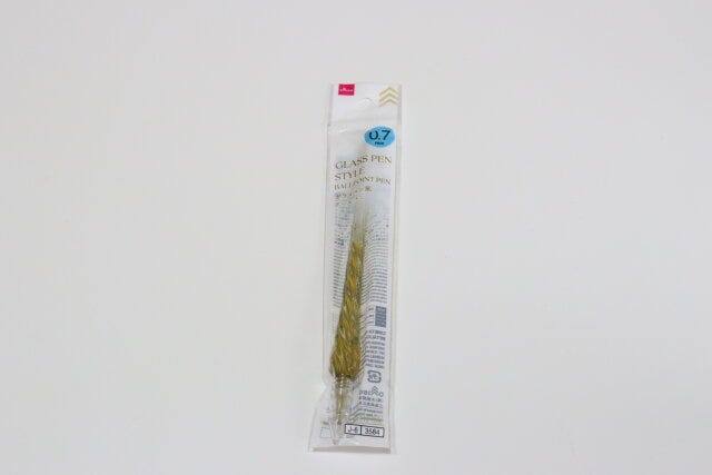 金属色ガラス風ボールペン　パッケージ