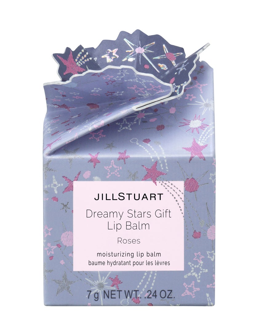 「ドリーミースターズギフト リップバーム ロージーズ」パッケージ（C）JILL STUART Beauty