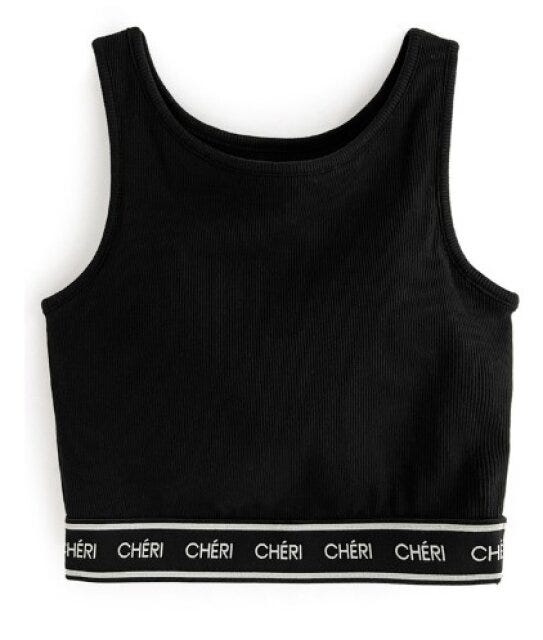 GRL　ダブルジップトップス　肌見せ　モノトーンコーデ　asuka　イラスト　パッド付ロゴクロップド丈タンクトップ