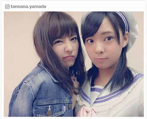 山田菜々、NMB48加入の妹・寿々と「姉妹共演」　2ショットお披露目に「そっくり」「美人家系」の声続々