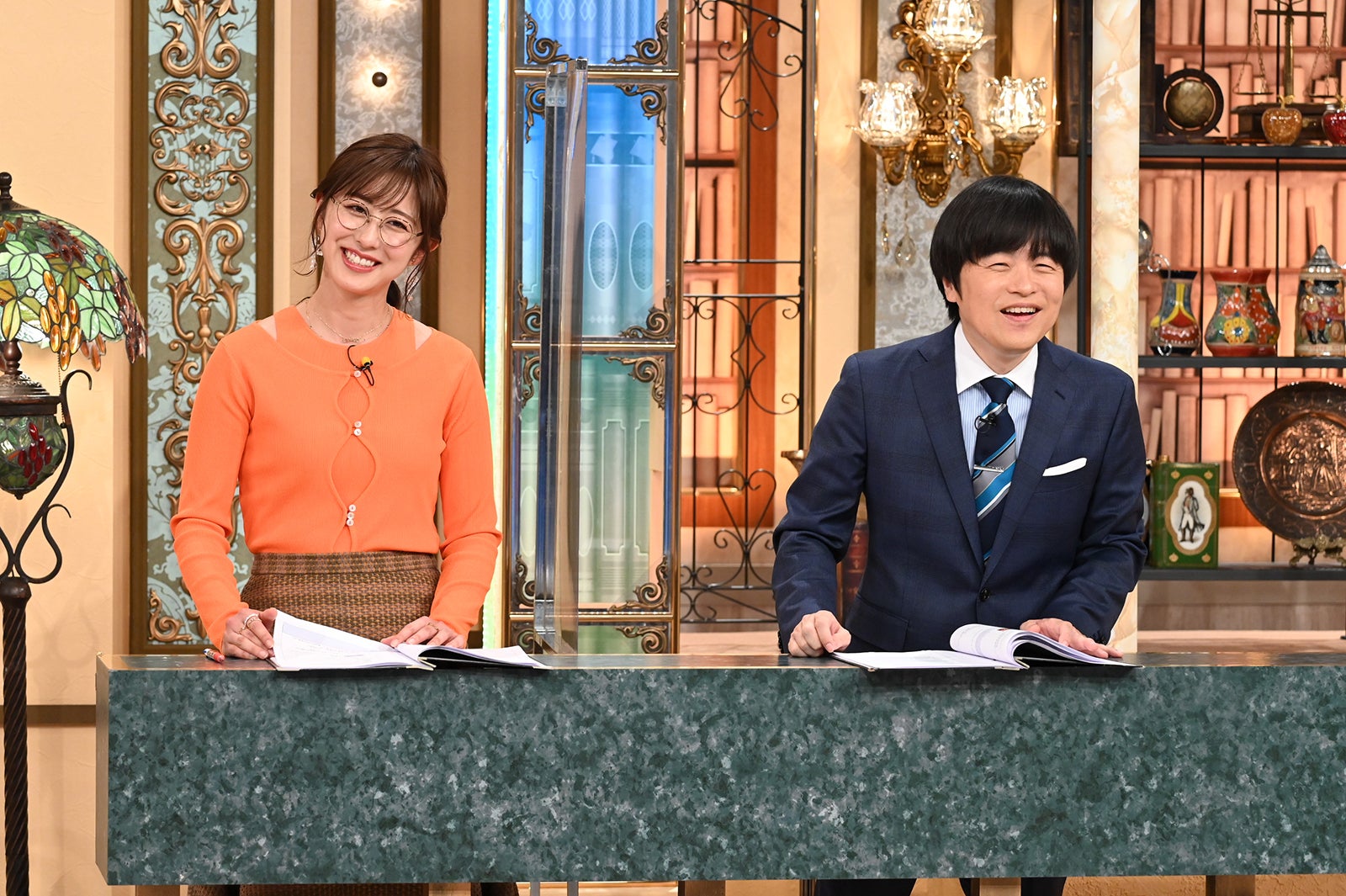 斎藤ちはるアナウンサー、バカリズム（C）テレビ朝日