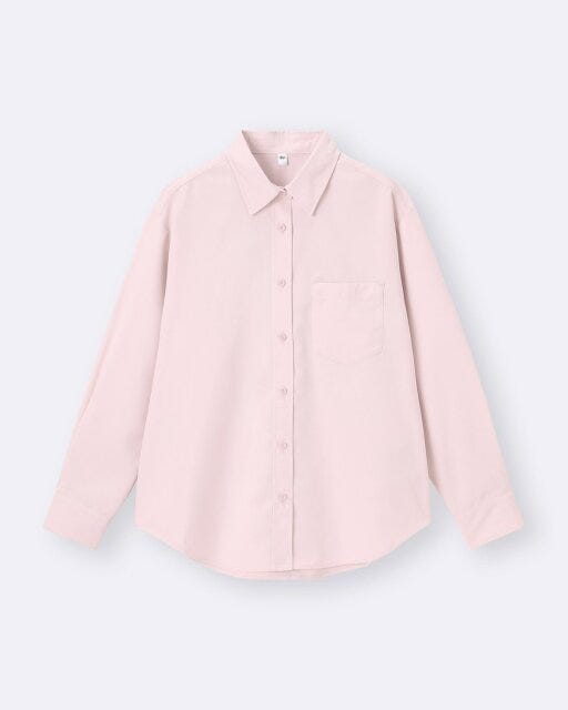 GU　バックボタンシャツ　PINK