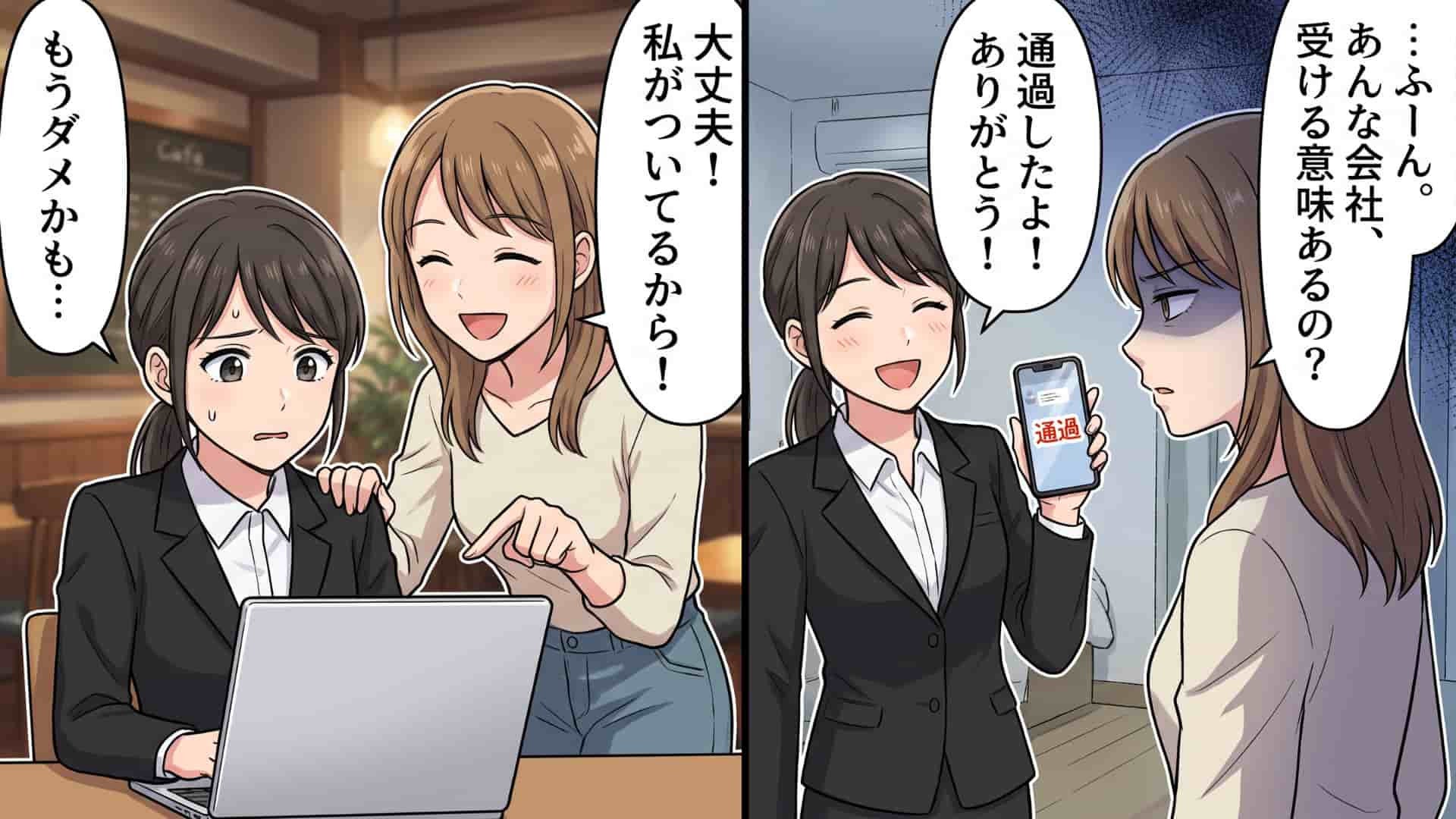 【就活】「あんな会社受ける必要あるの？」親友からの“衝撃的なひと言”で関係崩壊！？面接通過の報告をしたら、【予想外の展開】に…！