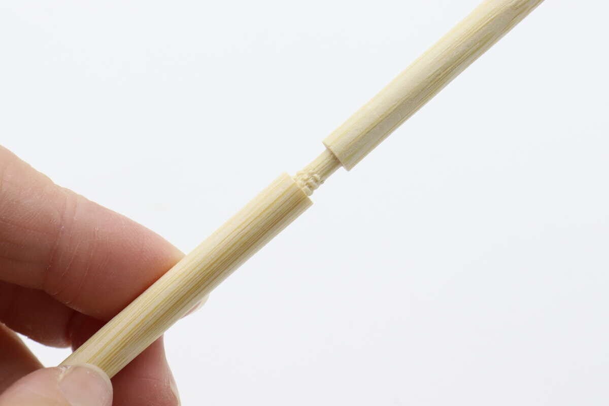 ダイソーつなげて使える竹丸箸ねじ込み式