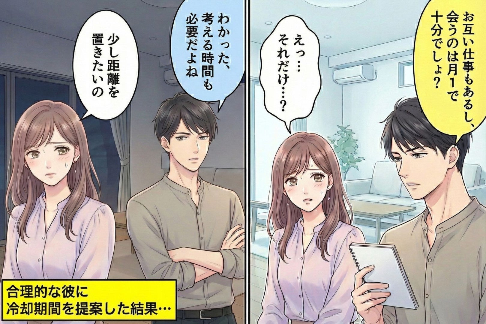 「会うのは月1で十分でしょ？」合理主義彼氏→私が距離を置いた1ヶ月後、彼の態度が180度変わった理由