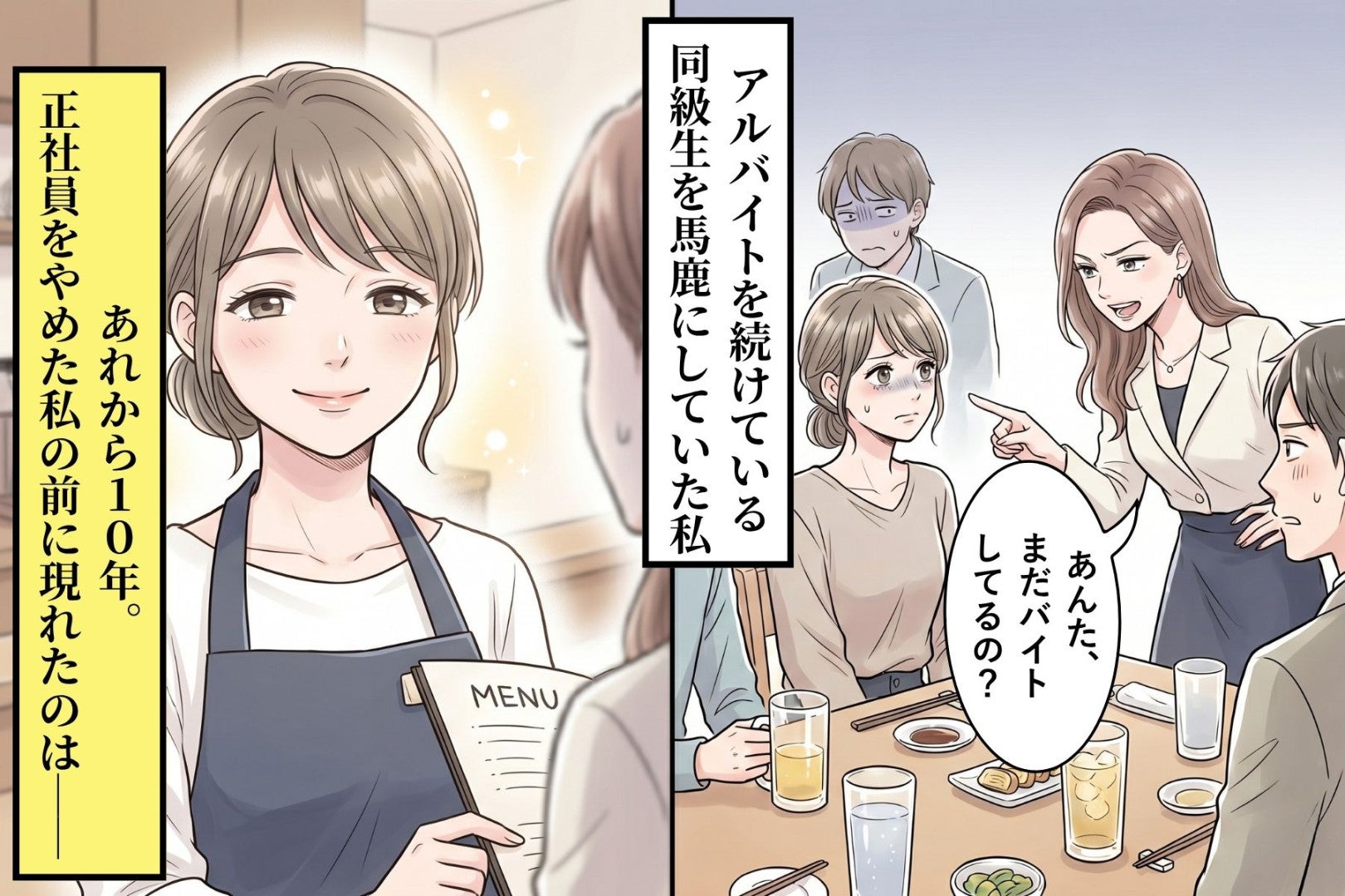 あの日「まだバイトしてるの？」と笑った私が、彼女の店のカウンターで気づいたこと