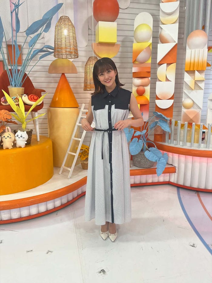 生放送はとても緊張します!/原田葵アナ(提供写真)