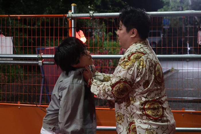 萩原利久、ニシダ「イップス」第9話より(C)フジテレビ