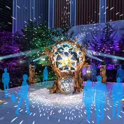 「NIHONBASHI-星降ル森」流星と光が連動するインスタレーション・アート 星が降り注ぐロマンチックな演出も/画像提供:三井不動産株式会社