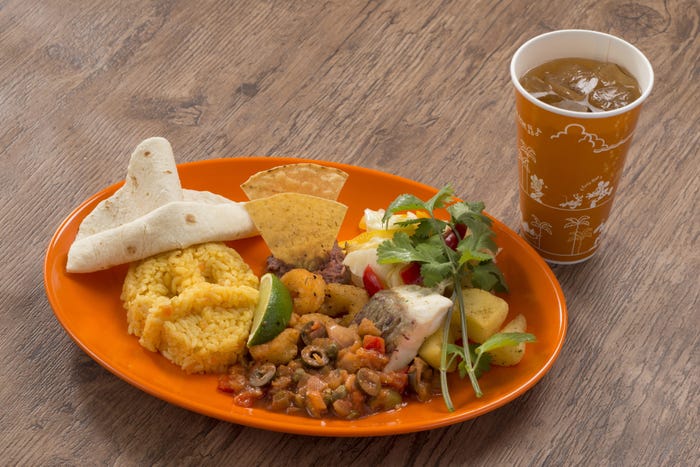 フィッシュ&シュリンププレート セット¥1580、単品¥1370(C)Disney