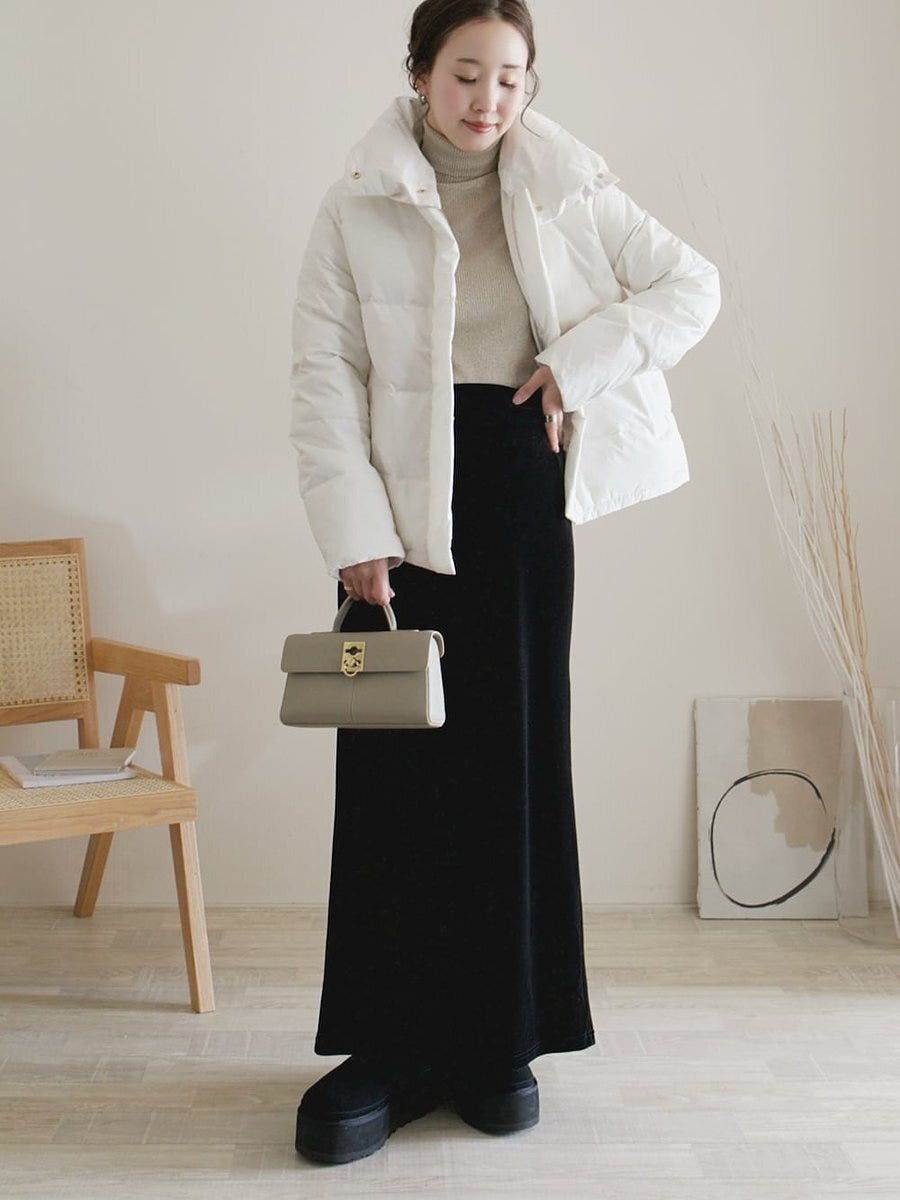 白ダウンコーデ3