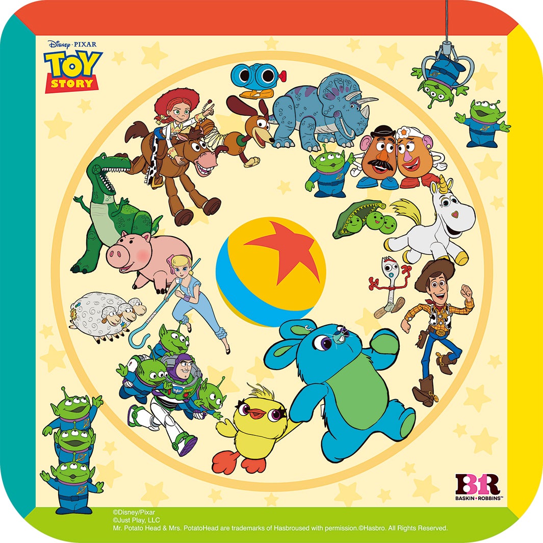 台紙にもキャラクターが（C）Disney/Pixar （C）Disney/Pixar MR. POTATO HEAD（R）and MRS. POTATO HEAD（R）are registered trademarks of Hasbro, Inc. Used with permission.（C）Hasbro, Inc. All Rights Reserved.