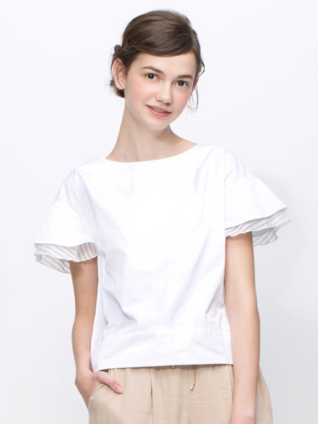 袖フリルプルオーバー「riana」￥14,040(税込)