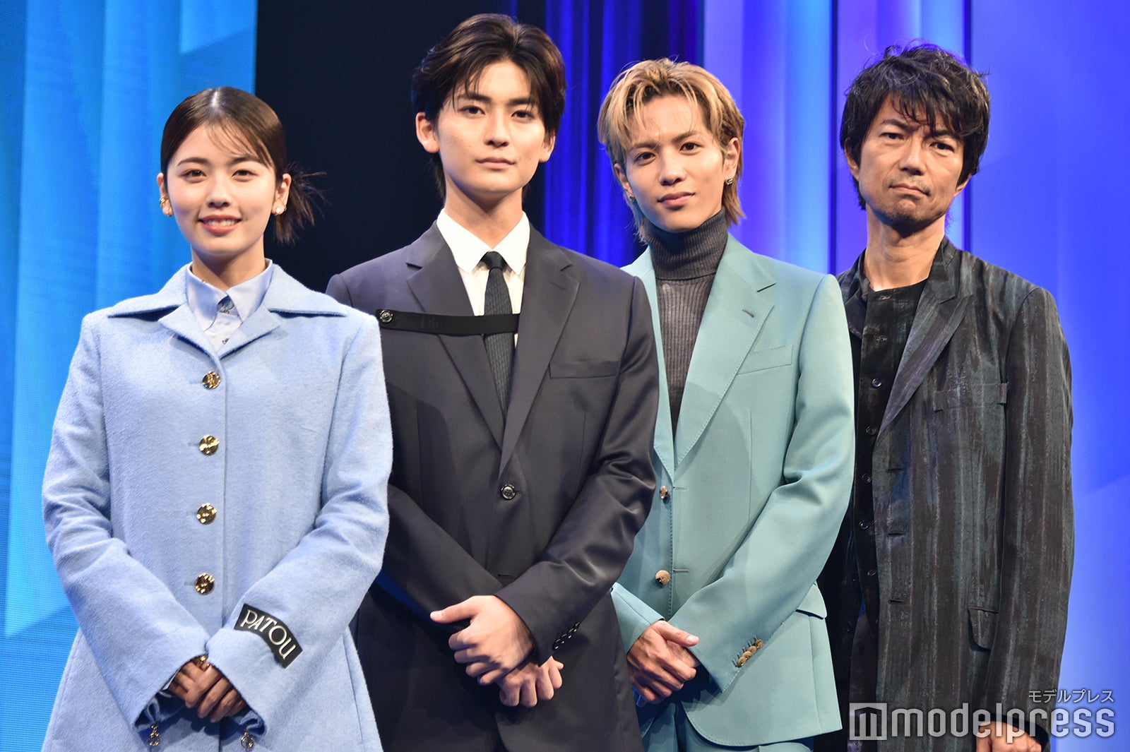 『TBS DRAMA COLLECTION 2023 Autumn！！』に出席した（左から）小芝風花、高橋文哉、志尊淳、仲村トオル（C）モデルプレス