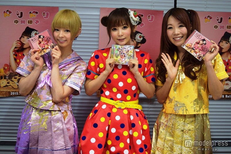 中川翔子とでんぱ組.incの奇跡の3ショットも（左から）最上もが、中川翔子、成瀬瑛美