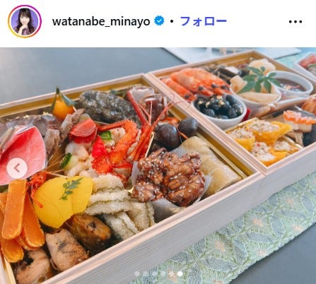 渡辺美奈代Instagramより