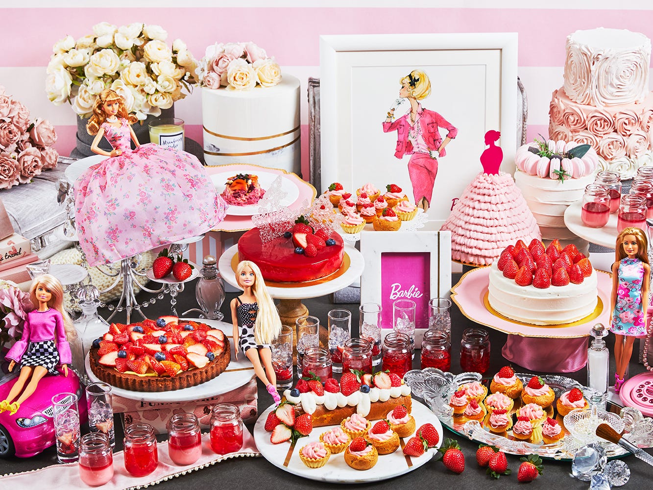 ザストリングス表参道で「ストロベリーホリック~バービー×いちごコレクション~」乙女の世界に浸るコラボビュッフェ