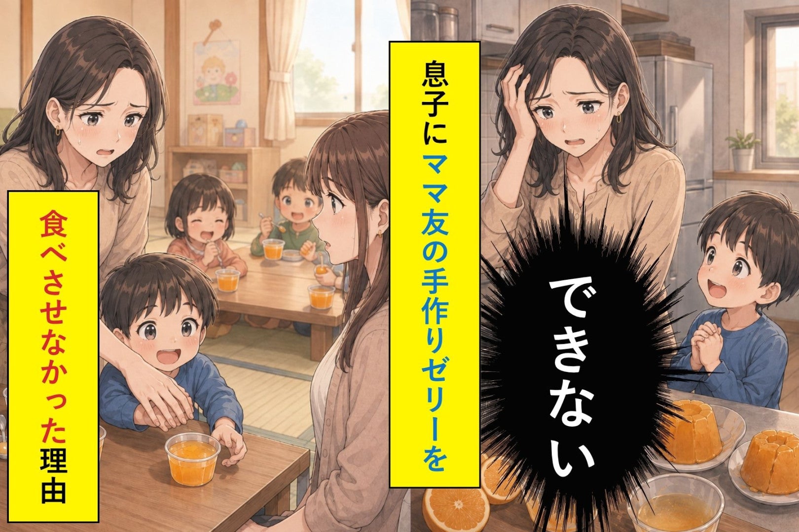 息子にママ友の手作りゼリーを食べさせなかった私、数日かけて打ち直した謝罪メッセージ