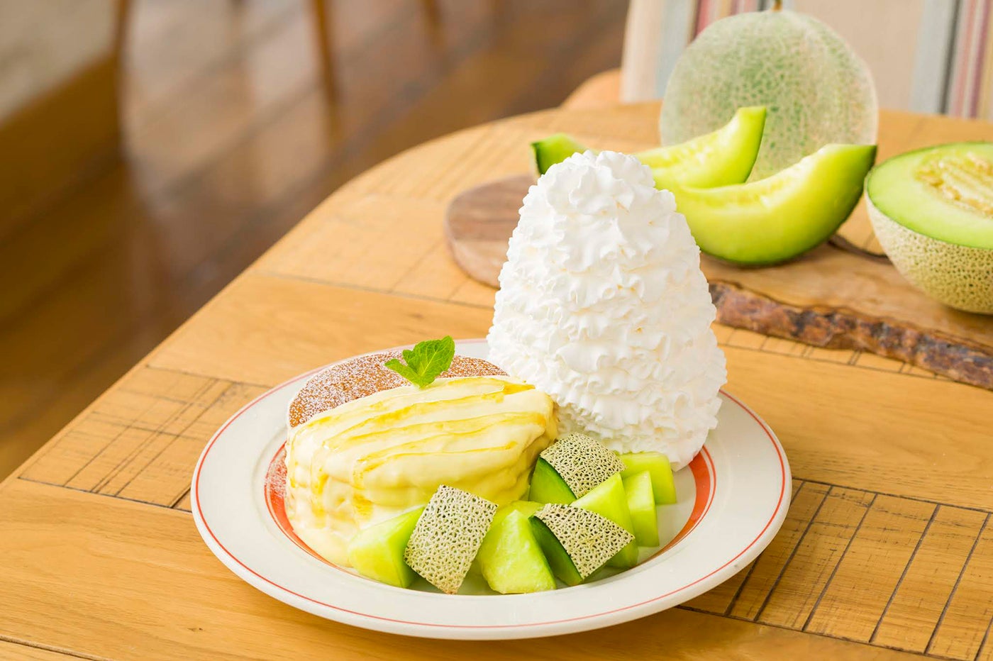 アンデスメロンとはちみつのパンケーキ／画像提供：Eggs’n Things Japan